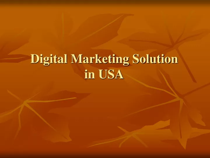 digital marketing solution in usa