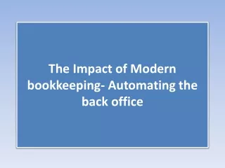 the impact of modern bookkeeping automating the back office