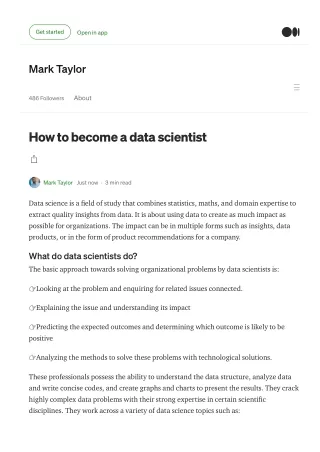 How to become a data scientist
