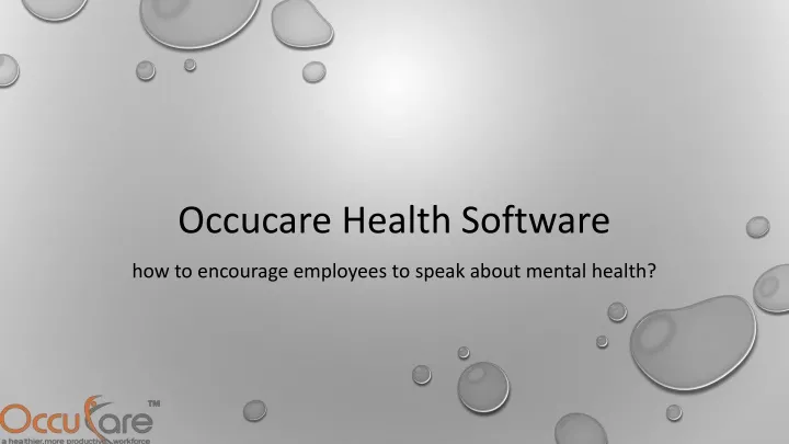 occucare health software