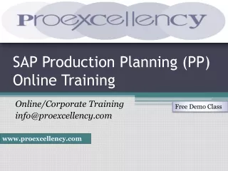 sap production planning pp online training