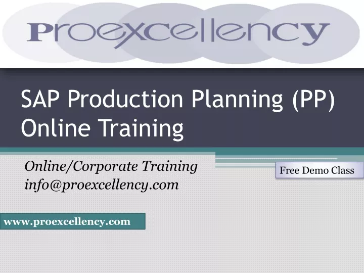 sap production planning pp online training