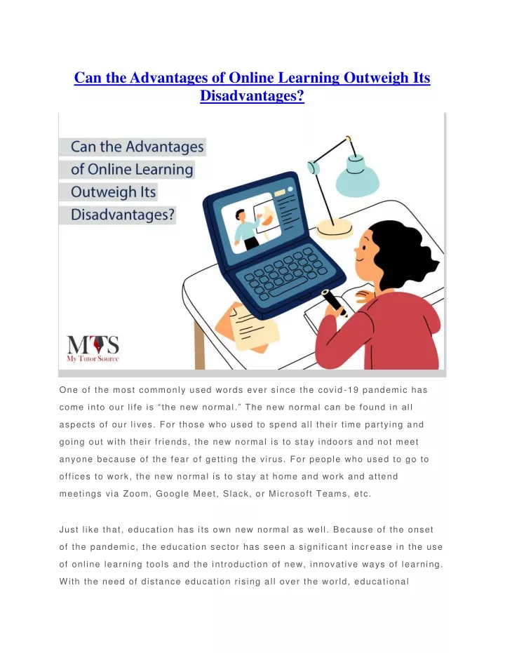 can the advantages of online learning outweigh