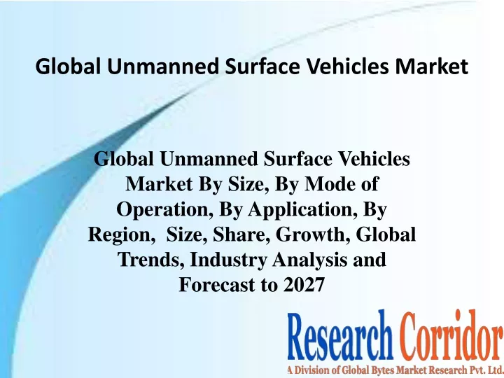 global unmanned surface vehicles market