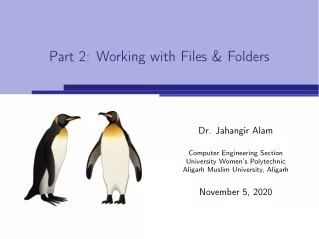 Dr. Jahangir Alam Linux Notes Part2