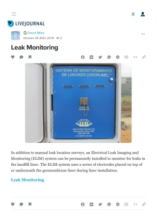 Leak Monitoring