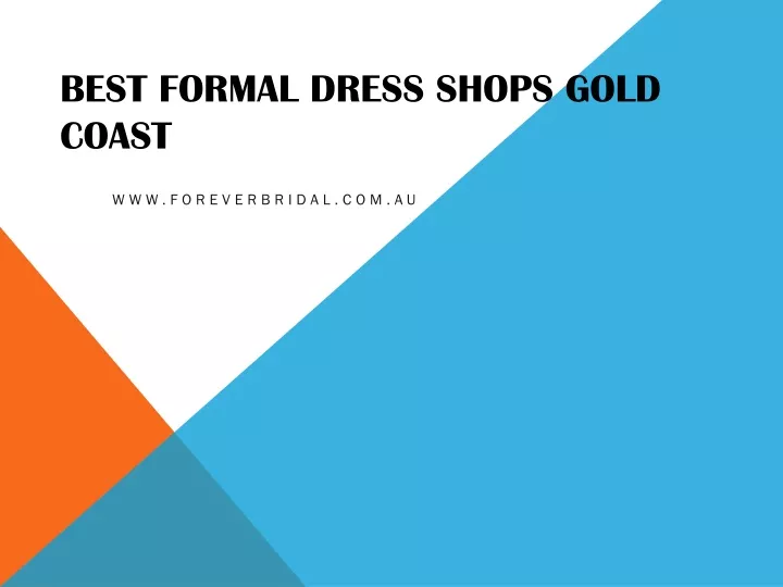best formal dress shops gold coast