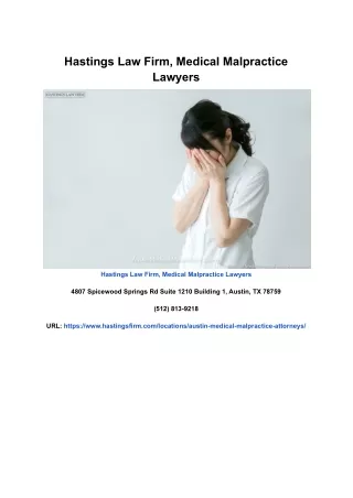 hastings law firm medical malpractice lawyers
