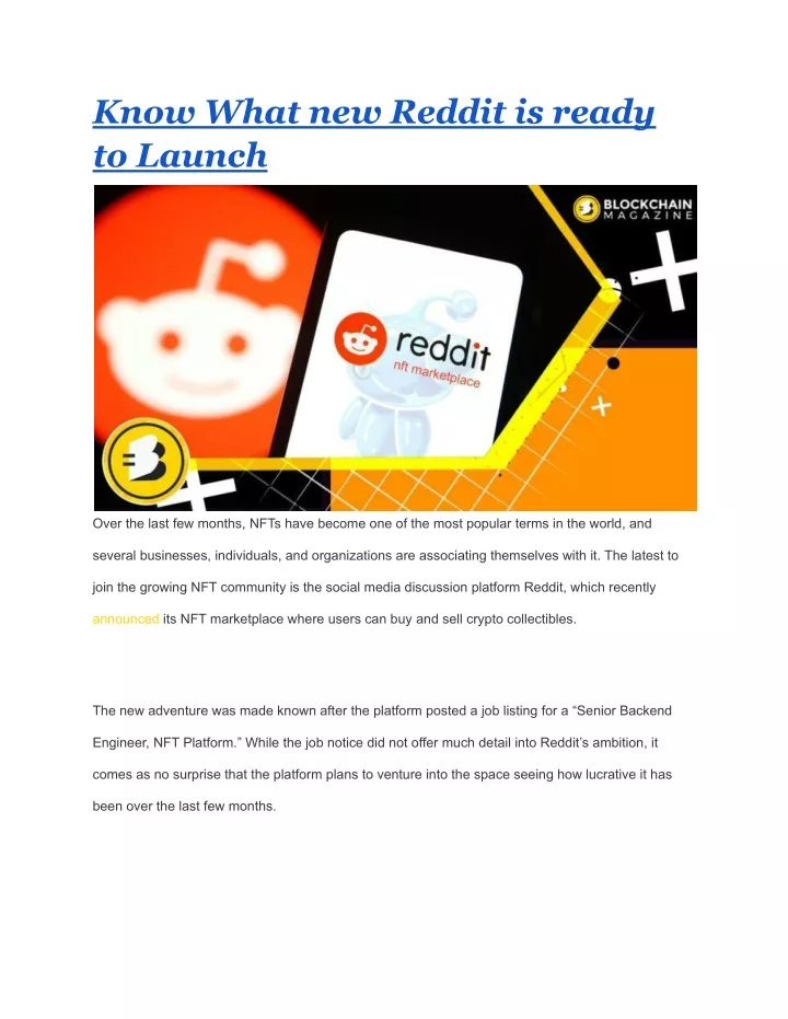 know what new reddit is ready to launch