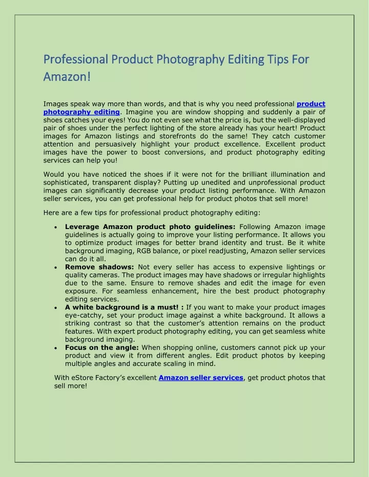 professional product photography editing tips