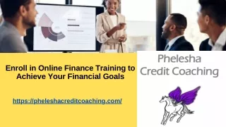 Enroll in Online Finance Training to Achieve Your Financial Goals