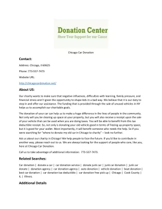 chicago car donation