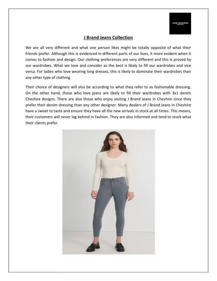j brand jeans collection