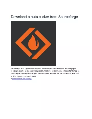 Download a auto clicker from Sourceforge