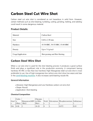 Carbon Steel Cut Wire Shot-converted