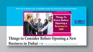 Things to Consider Before Opening a New Business in Dubai