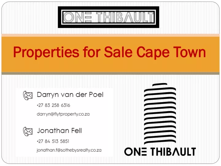 properties for sale cape town