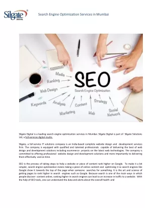 Search Engine Optimization Services in Mumbai