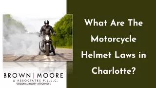 What Are The Motorcycle Helmet Laws in Charlotte?