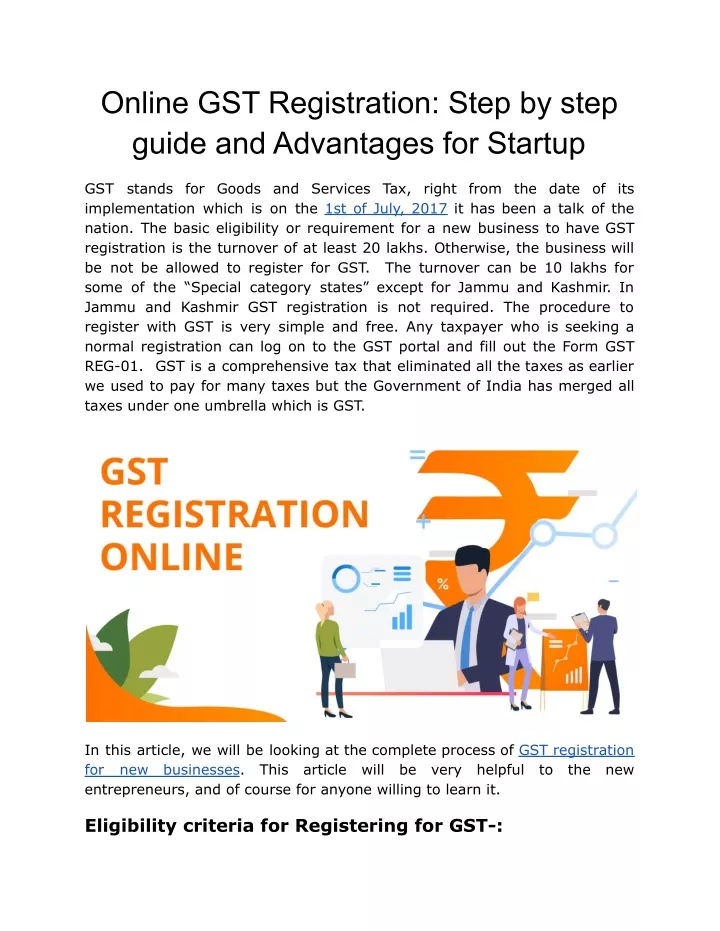 online gst registration step by step guide