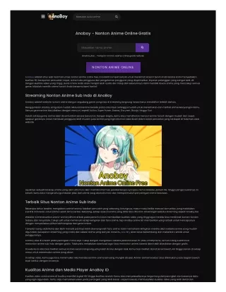 Anoboy - Nonton Anime Online Gratis