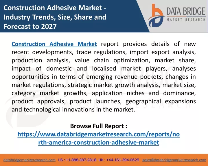 construction adhesive market industry trends size