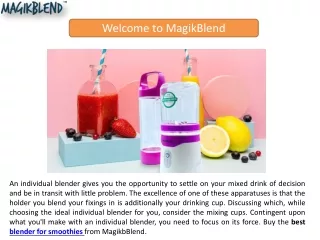 Welcome to MagikBlend
