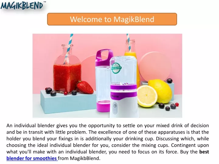 welcome to magikblend