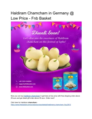 haldiram chamcham in germany @ low price