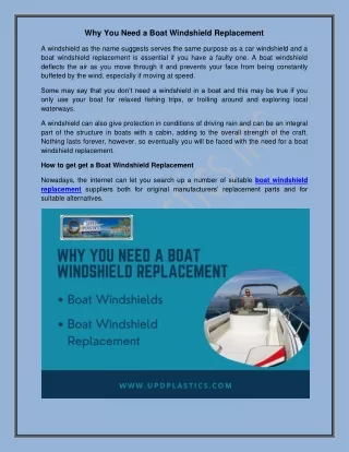 why you need a boat windshield replacement
