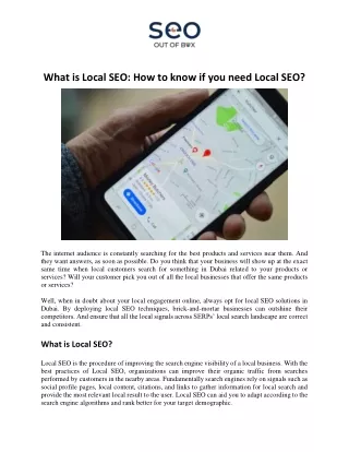 what is local seo how to know if you need local