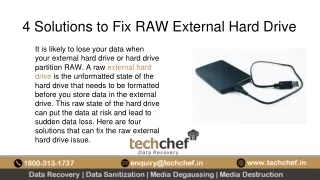 4 Solutions to Fix RAW External Hard Drive