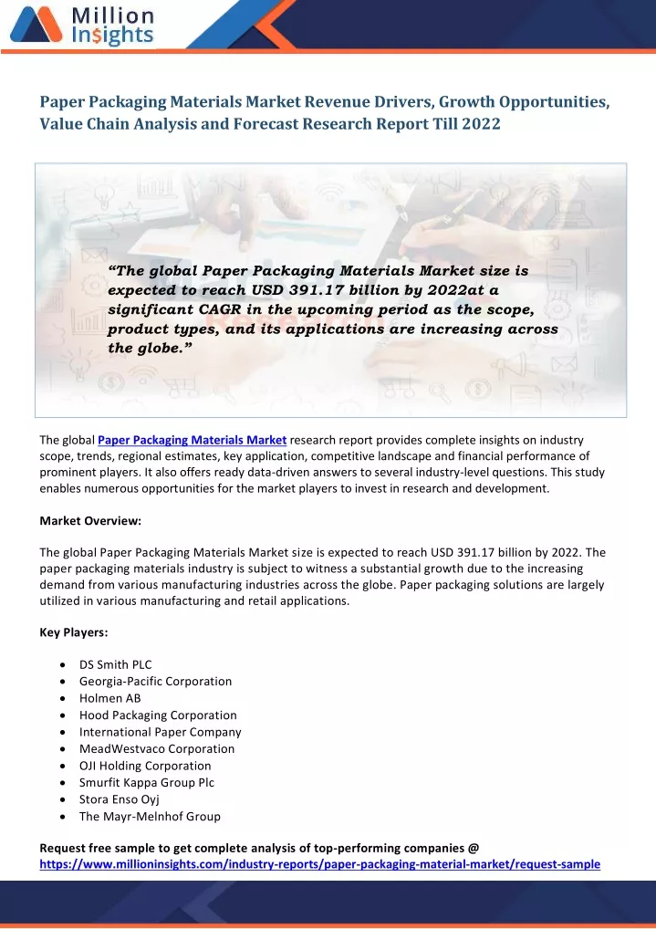 paper packaging materials market revenue drivers