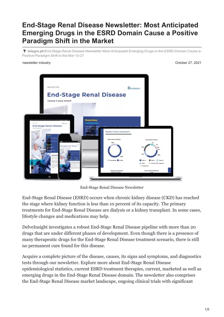 end stage renal disease newsletter most