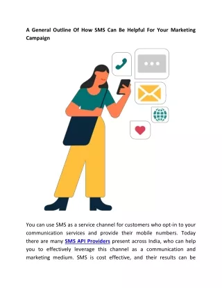 a general outline of how sms can be helpful