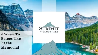 4 ways to select the right memorial