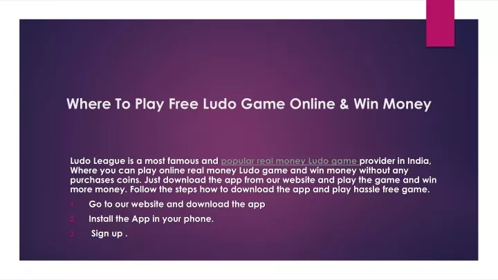 where to play free ludo game online win money