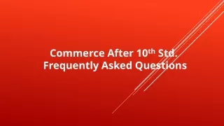 commerce after 10 th std frequently asked