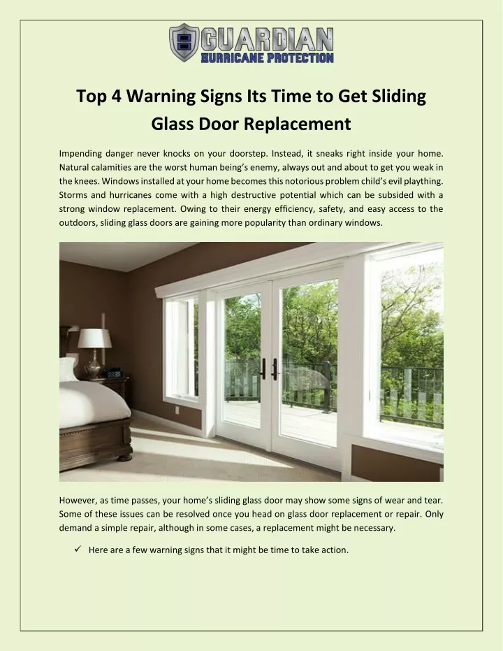 top 4 warning signs its time to get sliding glass