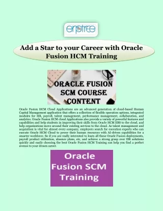 Add a Star to your Career with Oracle Fusion HCM Training