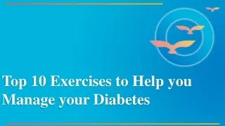 top 10 exercises to help you manage your diabetes