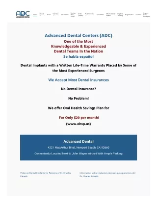 Advanced Dental ADC | Dental Implants City of Newport Beach - Advanced Dental
