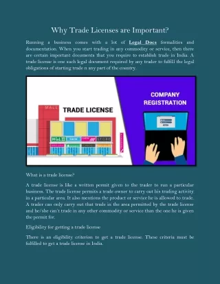 Why Trade Licenses are Important