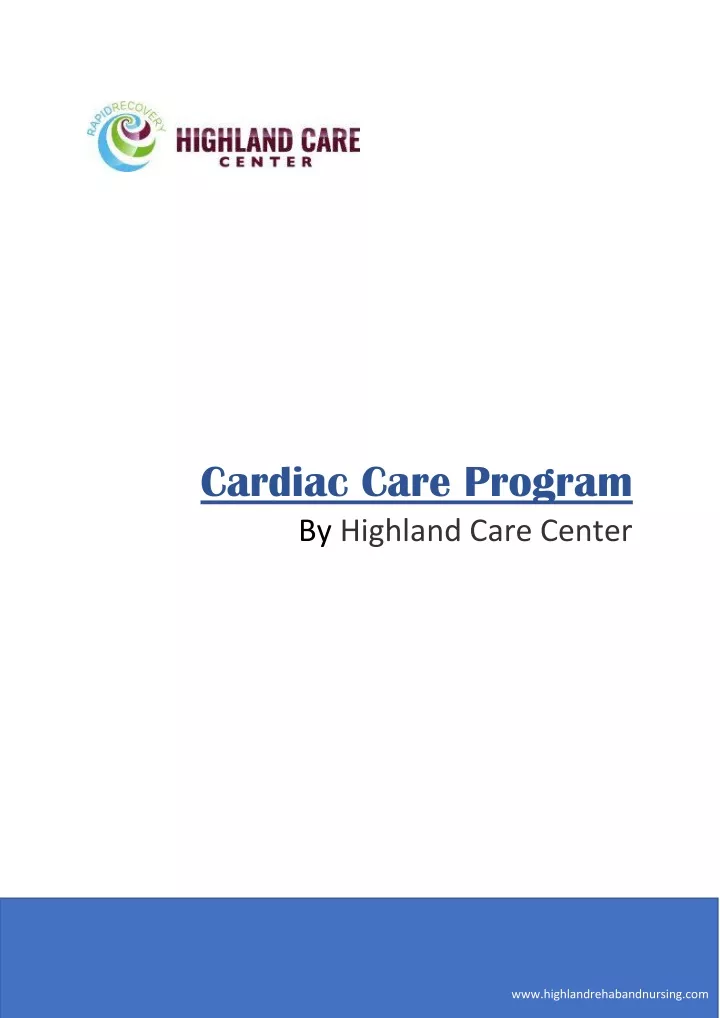 cardiac care program by highland care center