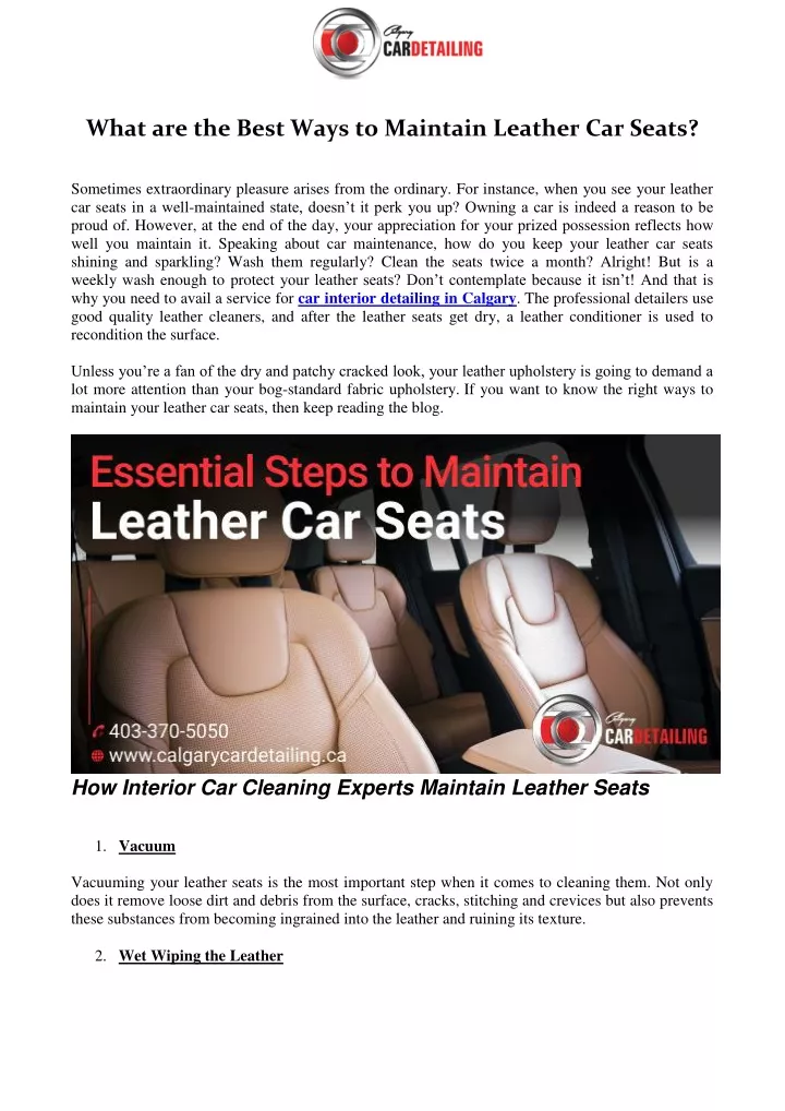 what are the best ways to maintain leather