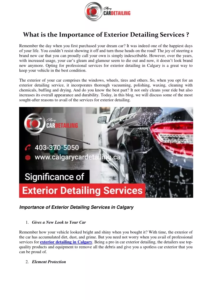 what is the importance of exterior detailing