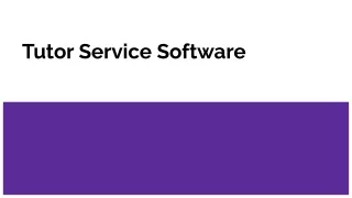 tutor service software
