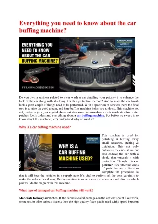 everything you need to know about the car buffing