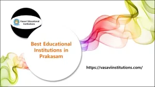 best educational Institutions in prakasam