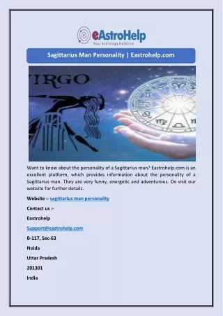 sagittarius man personality eastrohelp com